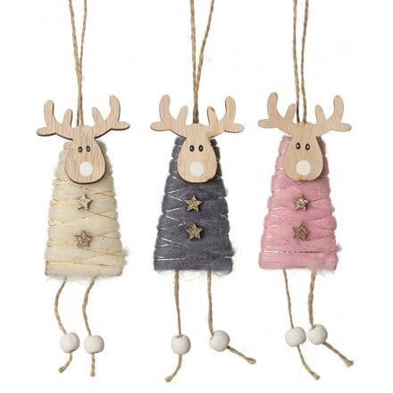 Woollen Hanging Reindeer Christmas Pretty Little Things 