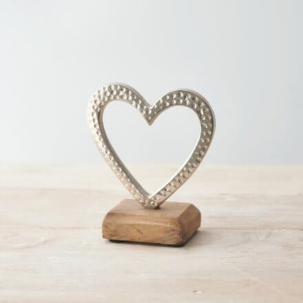 Single Hammered Heart Ornament Keepsakes Pretty Little Things 