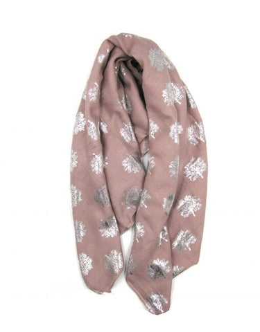 Scarf - Tree Foil Pink & Silver Scarves Pretty Little Things 