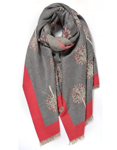 Scarf - Tree of Life Red Scarves Pretty Little Things 