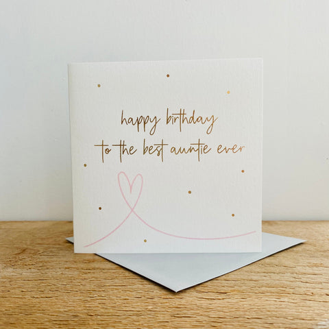Card - Best Auntie Ever Birthday Cards Birthday Female Relation Megan Claire 