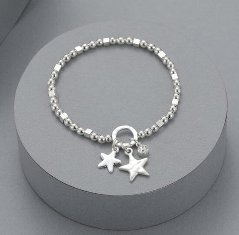 Bracelet - Stars Duo Silver Bracelets Pretty Little Things 