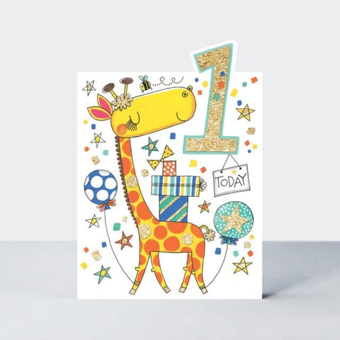 Card – 1st Birthday Giraffe Cards Birthday Ages Rachel Ellen 