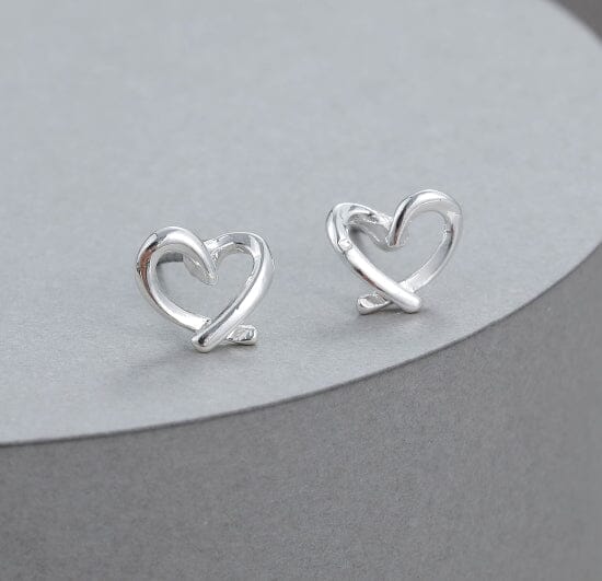 Earrings – Open Heart Silver Earrings Pretty Little Things 