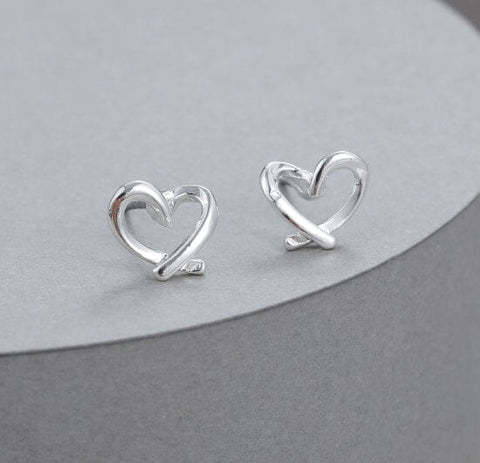 Earrings – Open Heart Silver Earrings Pretty Little Things 