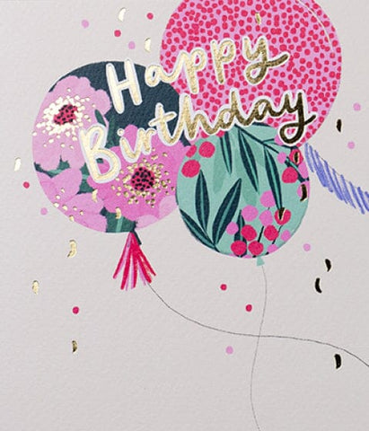 Happy Birthday Balloons Card Cards Birthday General Paperlink 