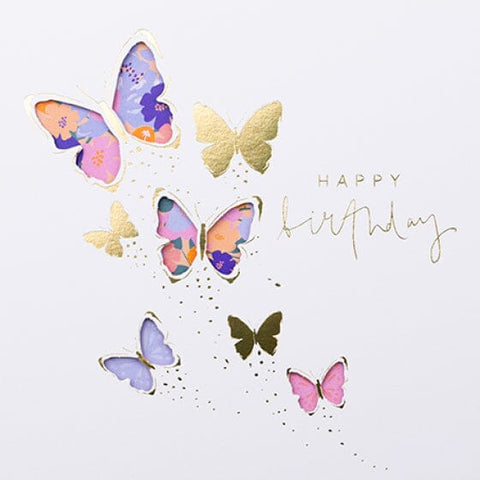 Happy Birthday Butterflies Card Cards Birthday General Paperlink 