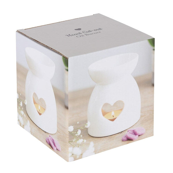 Wax Melt & Oil Burner - Heart White Burners & Accessories Pretty Little Things 