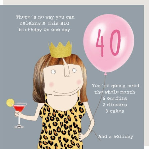 Card - Girl 40 Birthday