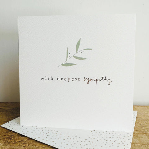 With Deepest Sympathy Card Cards Sympathy Megan Claire 