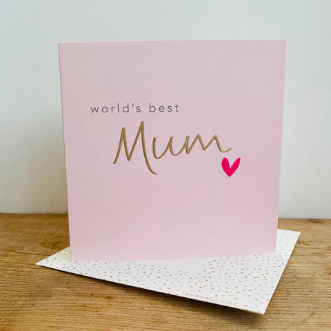 World’s Best Mum Card Cards Birthday Female Relation Megan Claire 