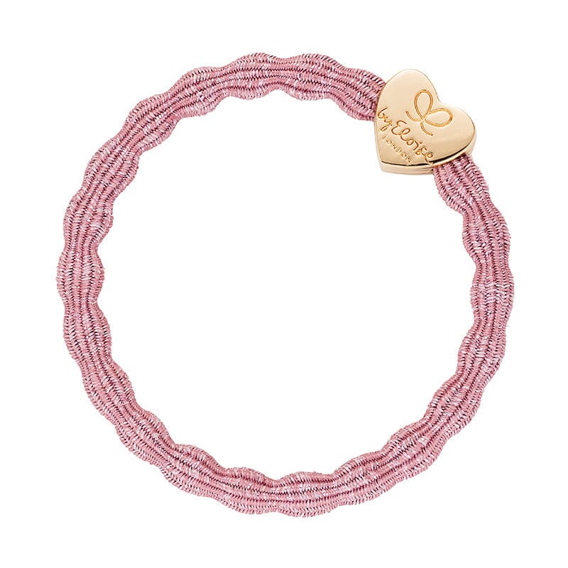 Bangle Band – Metallic Heart Rose Pink