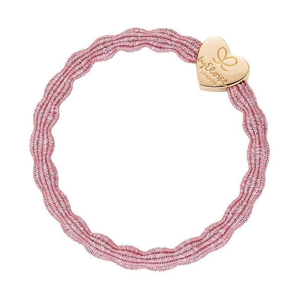 Bangle Band – Metallic Heart Rose Pink