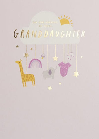 Arrival Of Your Granddaughter Card Cards Baby Paperlink 