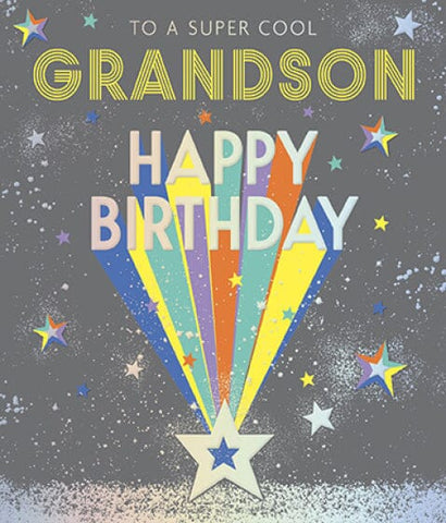 Grandson Happy Birthday Card Cards Birthday Male Relation Paperlink 