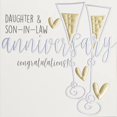 Card Daughter Son In Law Anniversary Pretty Little Things