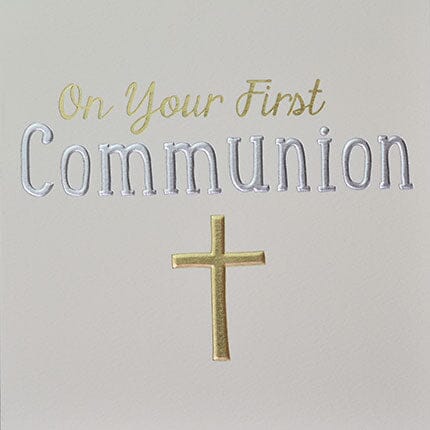 Card - On Your First Communion Cards Baby Wendy Jones Blackett 