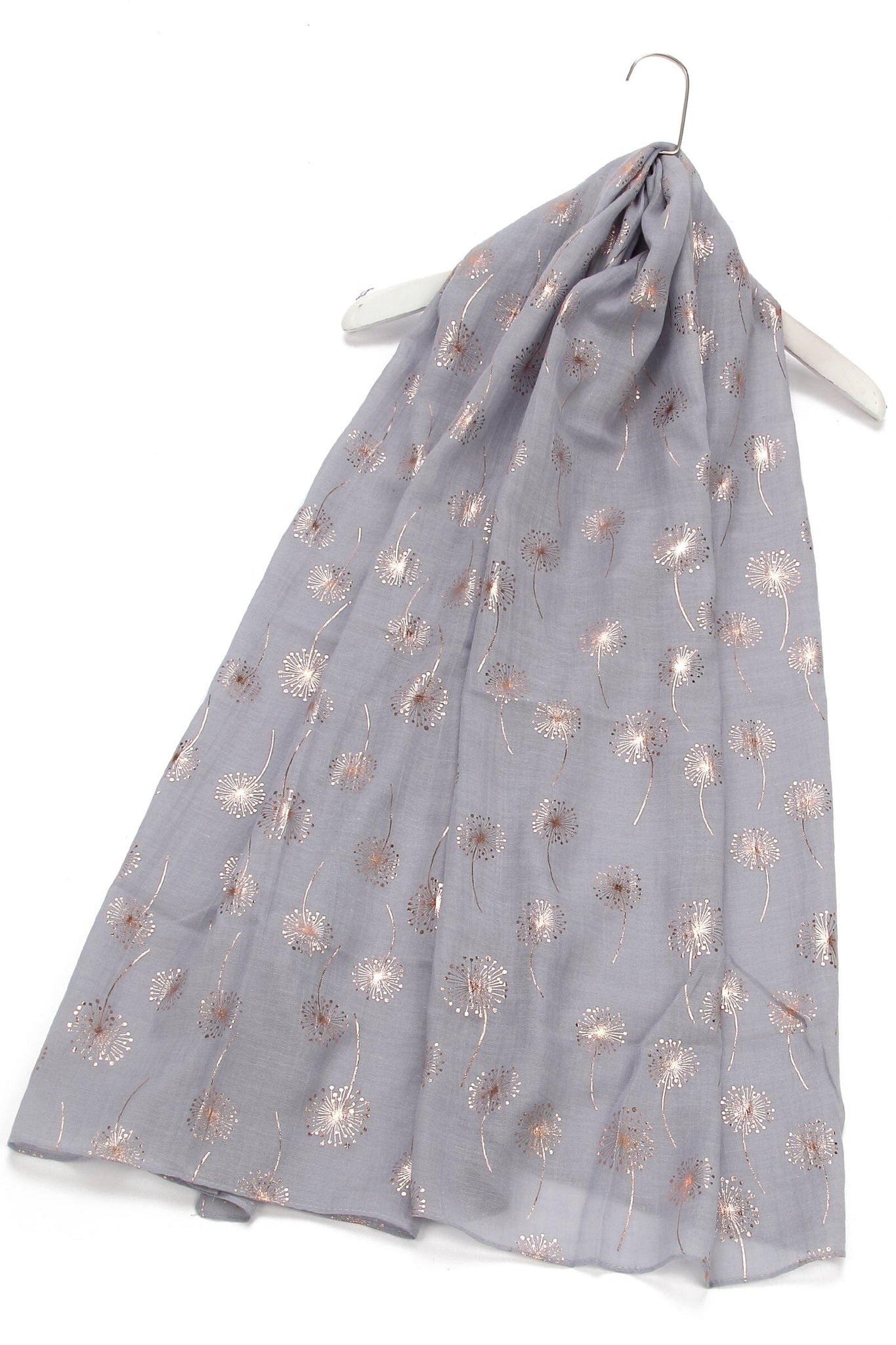 Scarf - Dandelion Foil Grey & Rose Gold