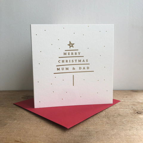 Card - Merry Christmas Mum & Dad Cards Christmas Megan Claire 