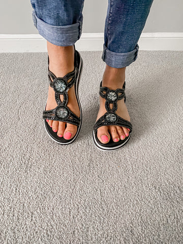 Sandals – Gem Black Sandals Pretty Little Things 
