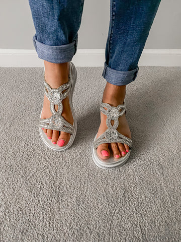 Sandals – Gem Silver Sandals Pretty Little Things 