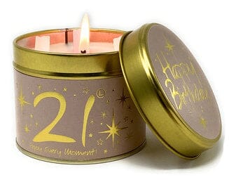 Candle Tin - Happy Birthday 21st