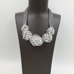 Necklace - Chunky Wire Silver